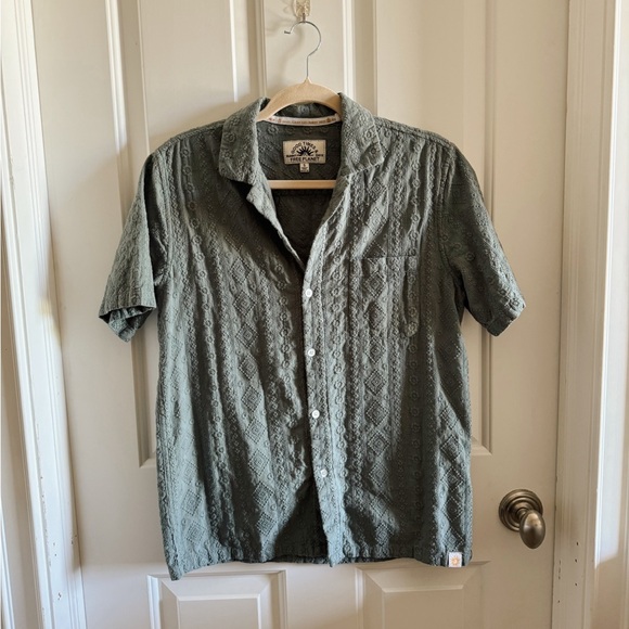 Teal Button Down Short Sleeve - Picture 1 of 5
